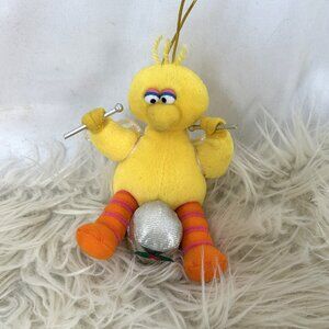 Sesame Street Big Bird Vintage Plush Christmas Ornament 1998 Drummer Boy